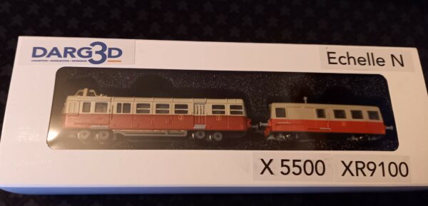 Autorail X5500 avec remorque XR9100
